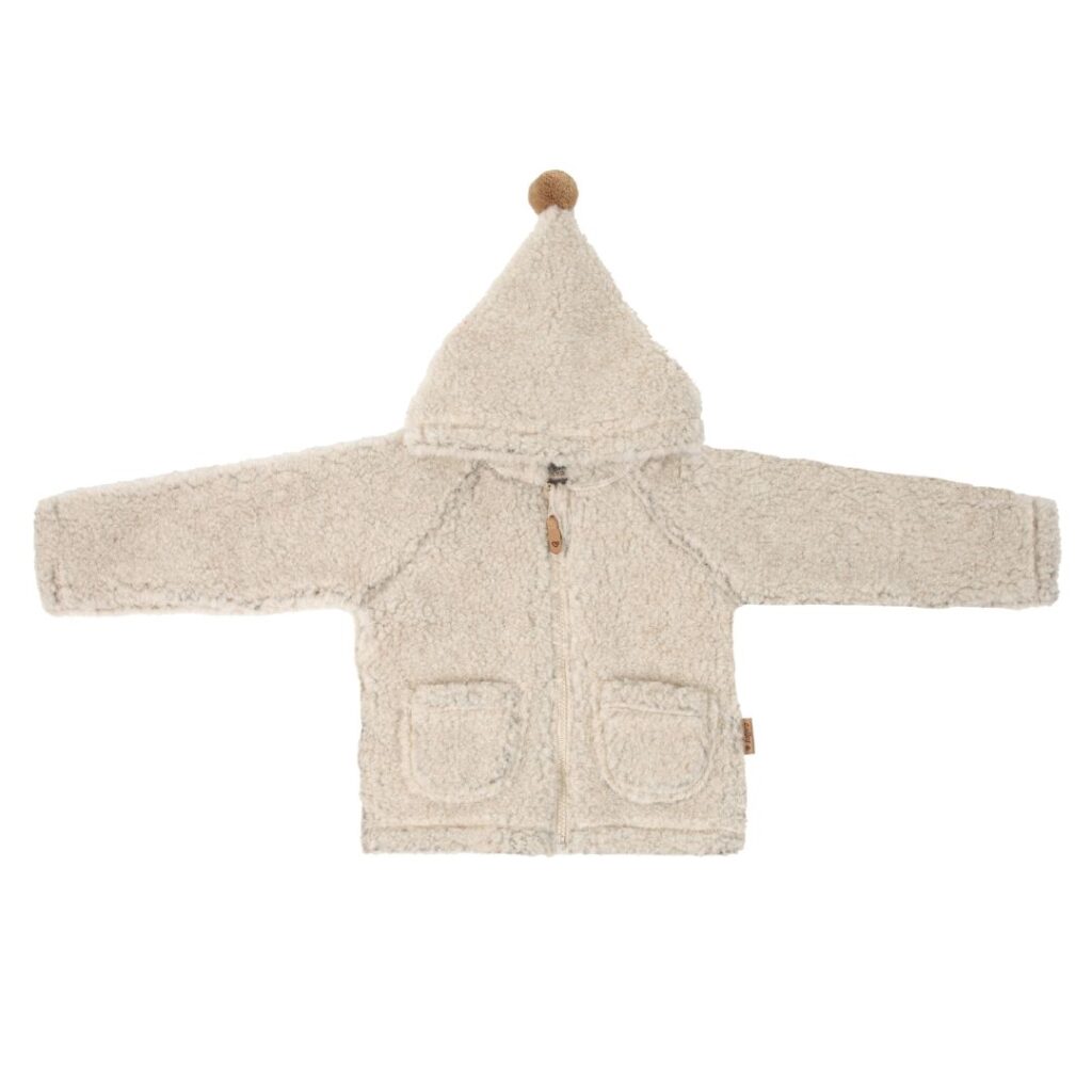 Cozy Zaffiro Lamb Wool Hooded Kid’s Jacket – Ultra-Warm & Adorable