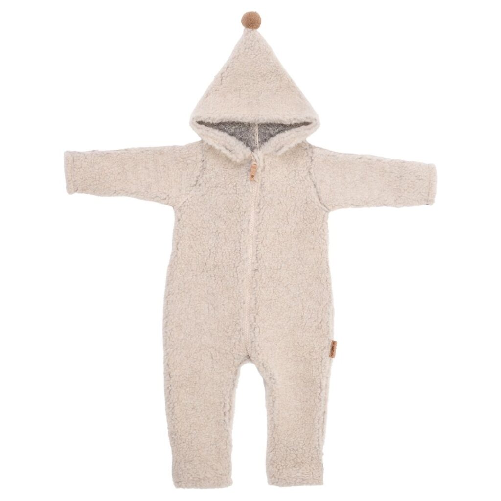 Cozy Beige Wool Jumpsuit – Warm & Stylish Baby Wear