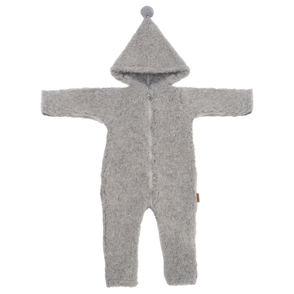 Ultimate Comfort Lamb Wool Kids’ Grey Jumpsuit – Cozy & Luxurious!
