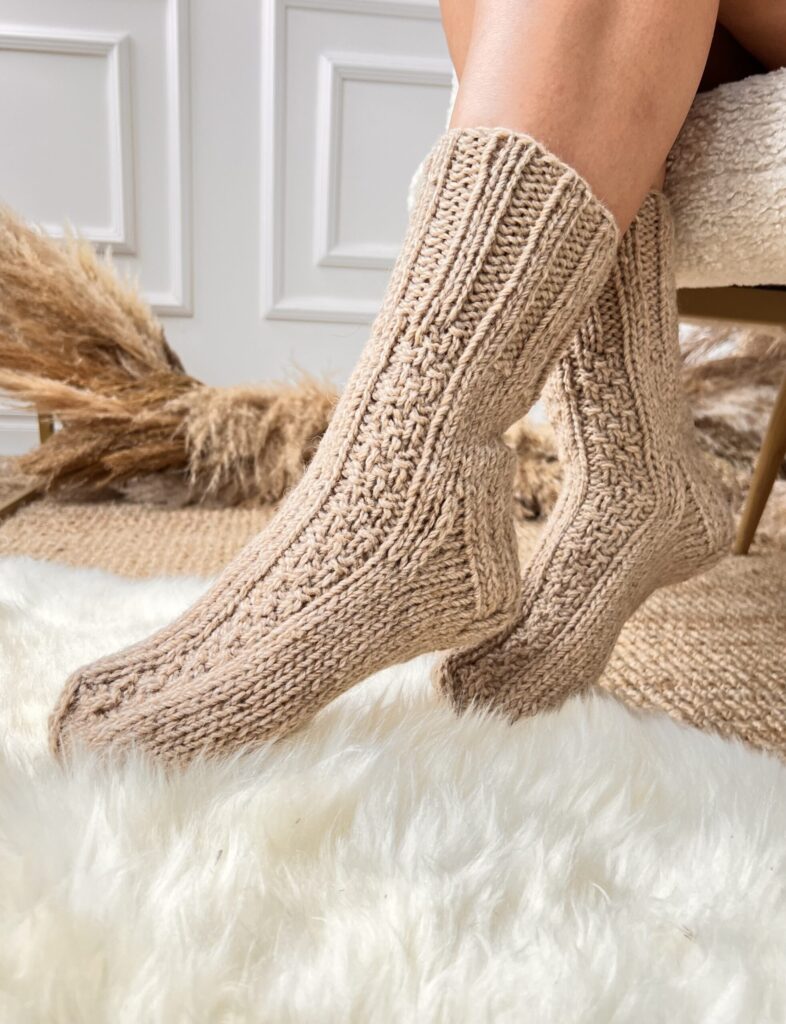 Natural Wool Socks - Handcrafted Cozy Warmth