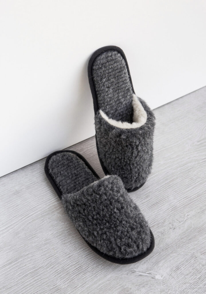 Merino Wool Slippers - Ultra-Comfort Grey Cozy Luxe