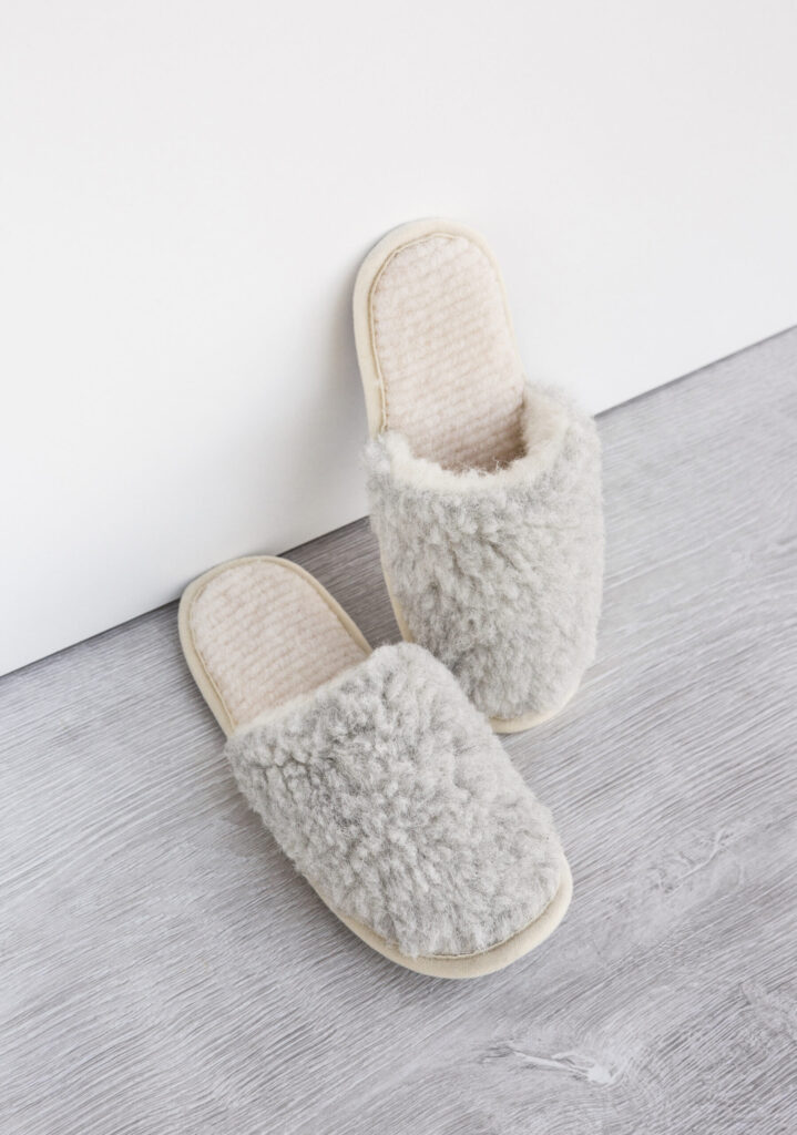 Merino Wool Slippers - Luxurious Cozy Cream Footwear