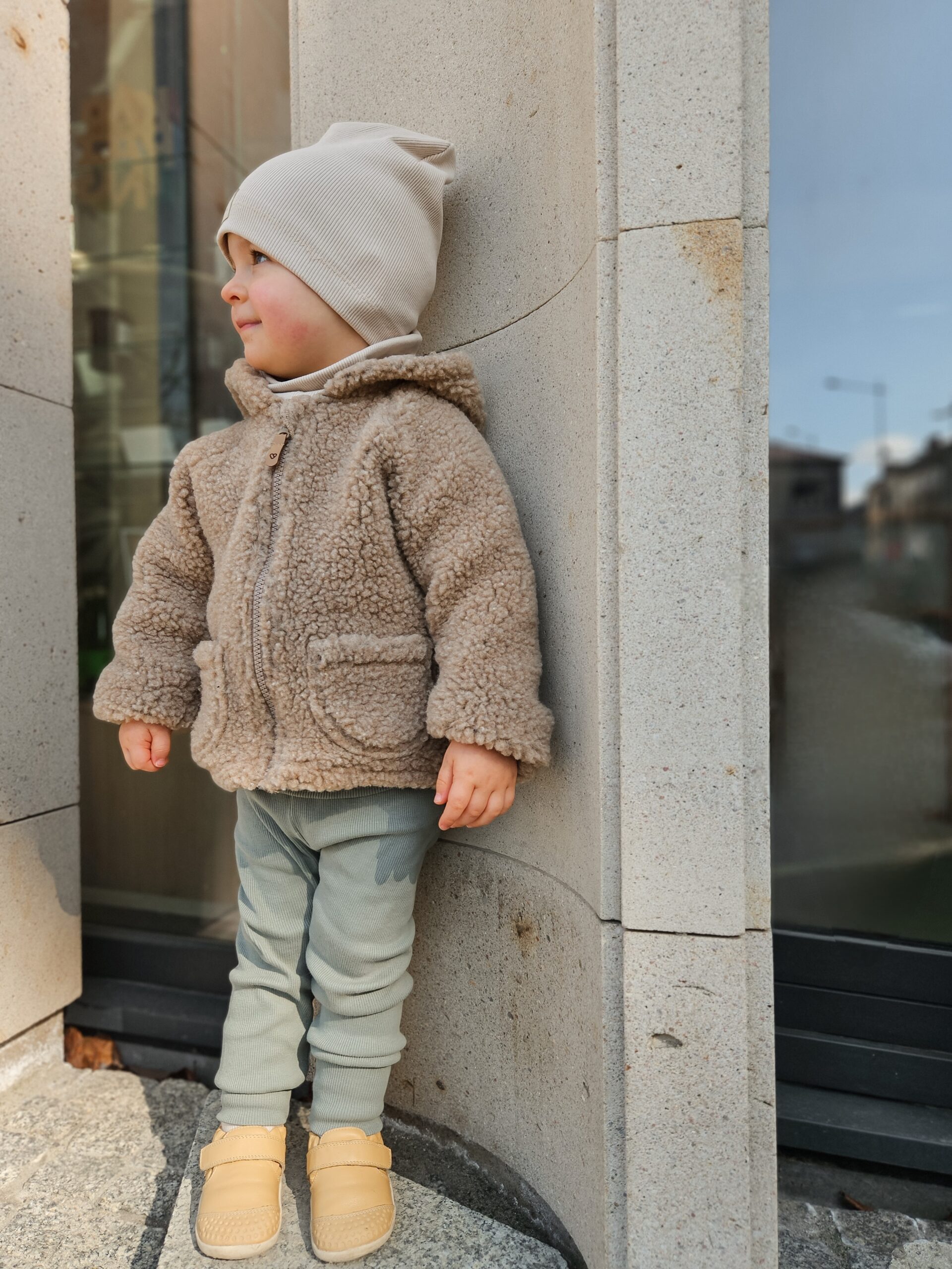 Zaffiro lambswool children's hooded jacket BROWN