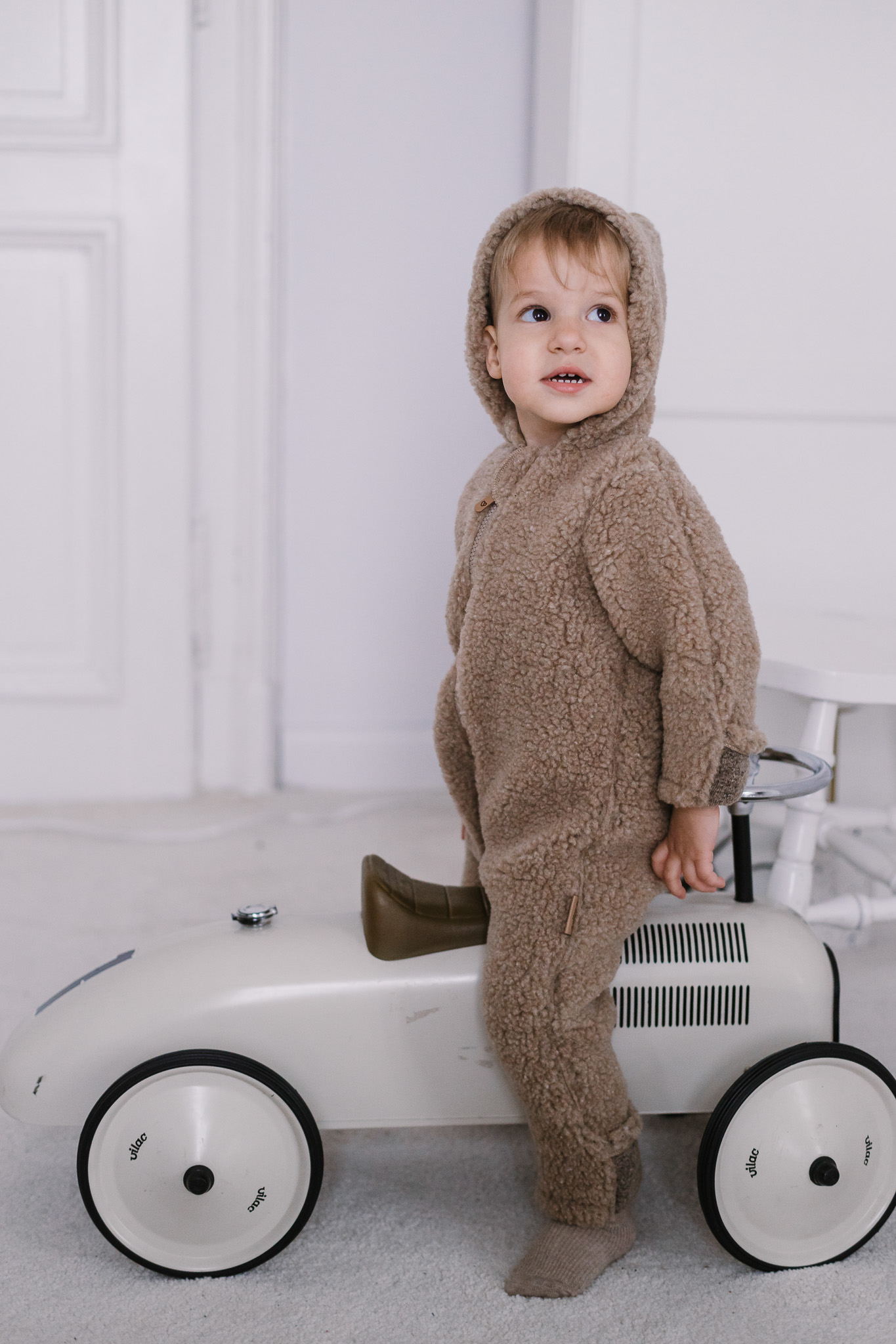 Zaffiro children's lambswool rompersuit BROWN