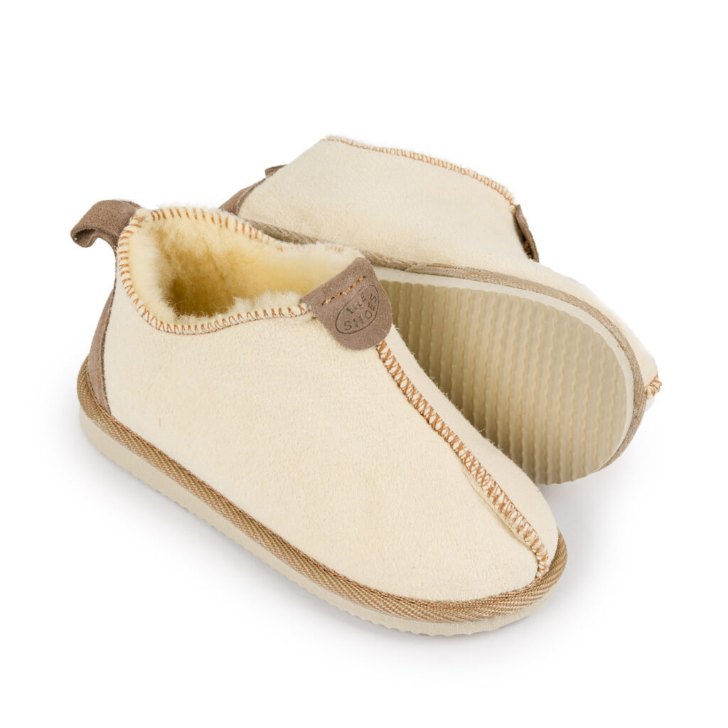 IRE SHOES children's light-coloured sheepskin boots