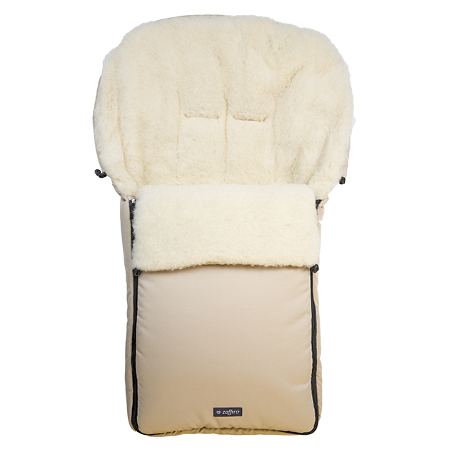 Zaffiro natural wool envelope / sleeping bag for baby CHROME