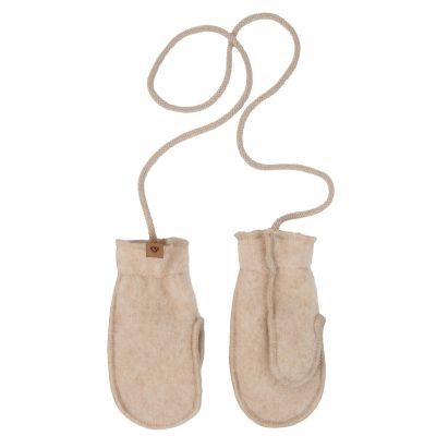 Zaffiro children's lambswool mittens with cord