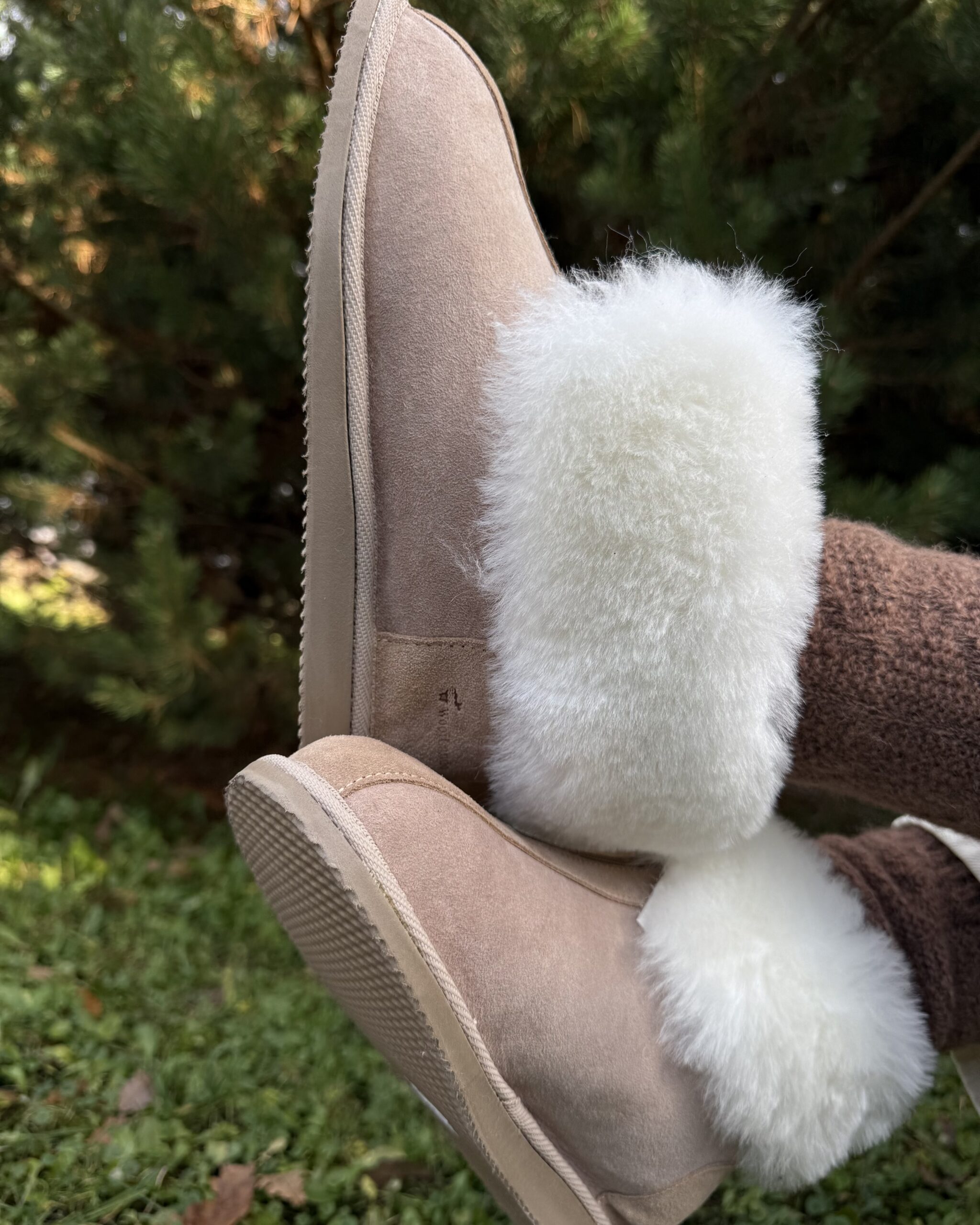 WoolLando New Zealand sheep wool socks LATTE