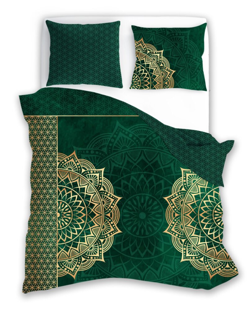 GREEN CIRCLE cotton bedding set 140x200