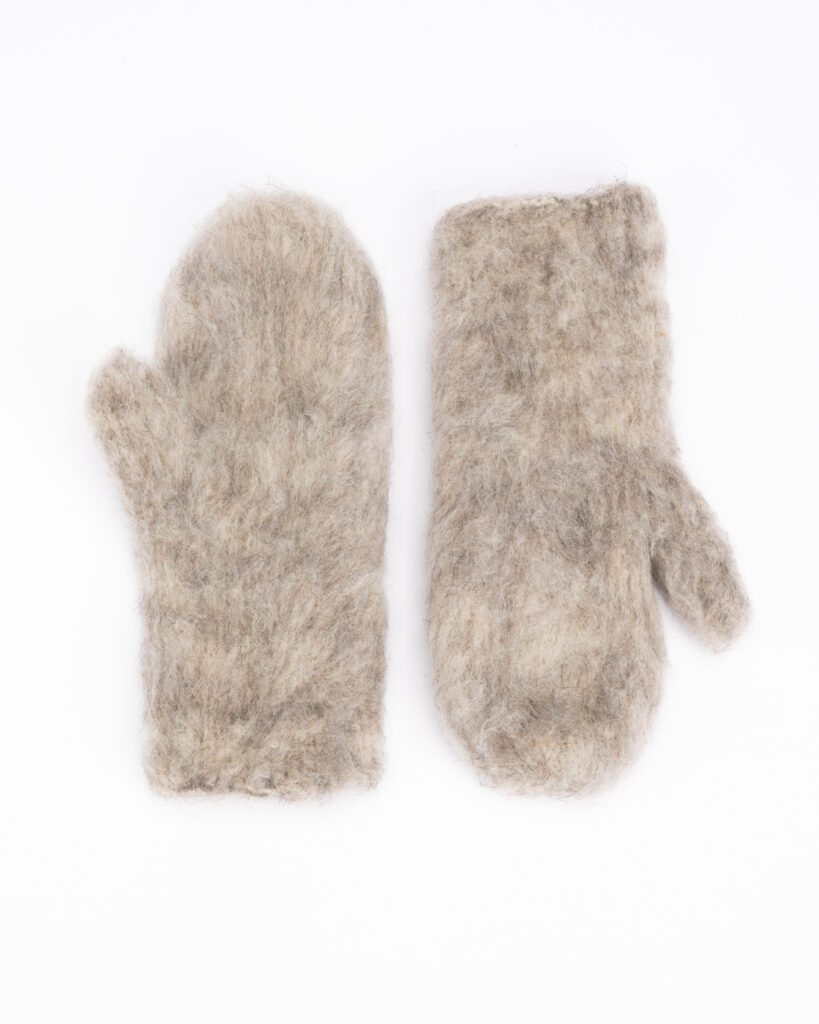 100% dog wool gloves LIGHT BROWN