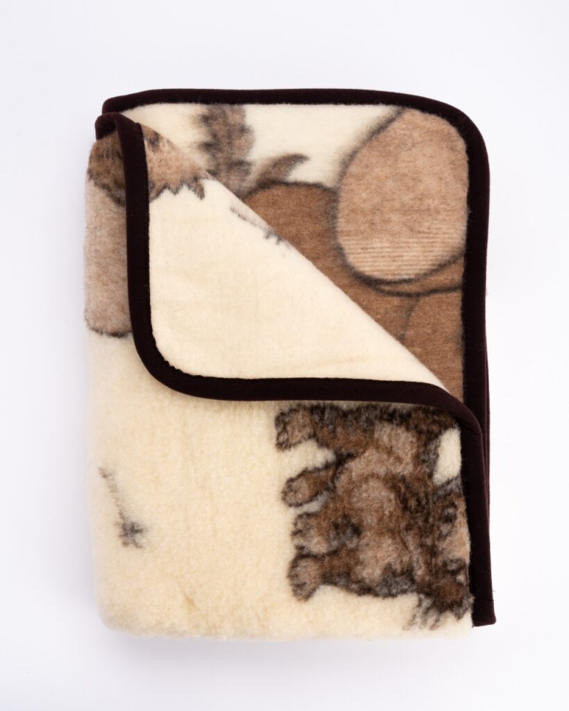 Children's merino wool lightweight BABY ELEPHANT blanket