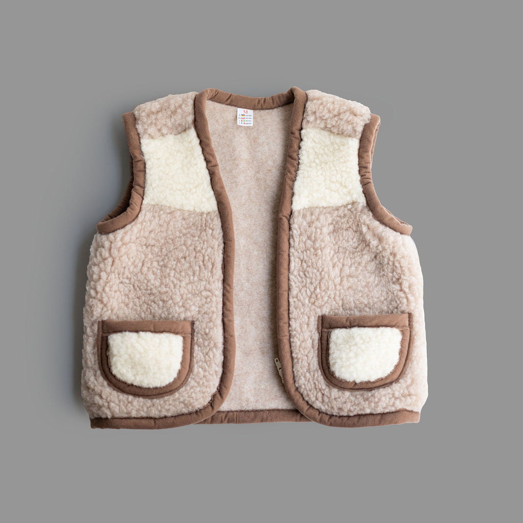 Children's merino wool waistcoat