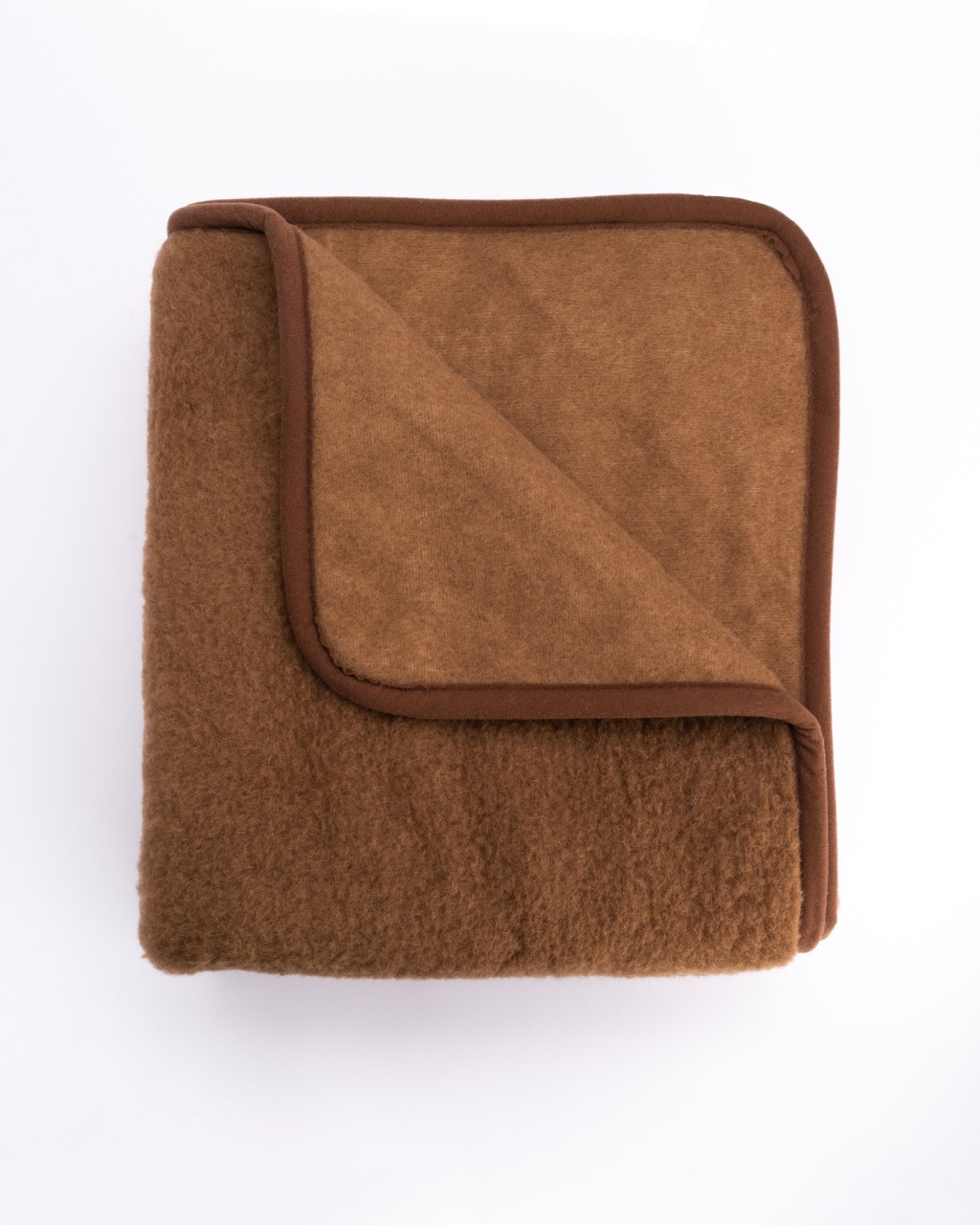 WoolLando natural camel wool lightweight blanket BROWN