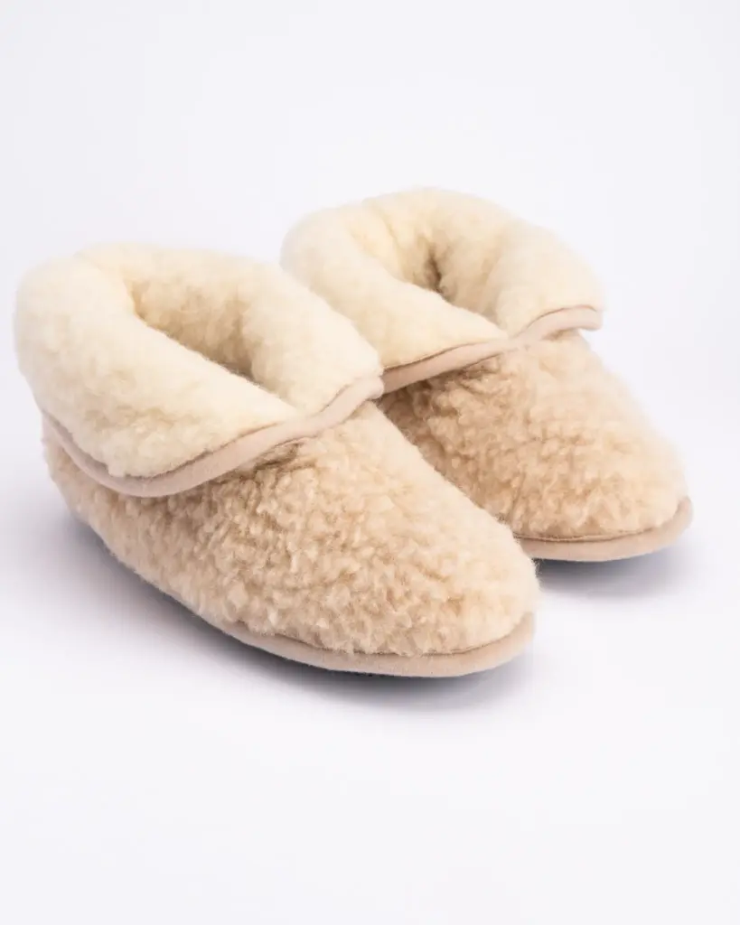 WoolLando natural merino wool slippers CORAL