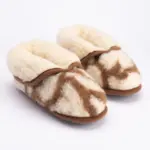 WoolLando natural merino wool slippers GIRAFFE