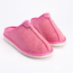 WoolLando natural wool felted slippers RASPBERRY