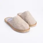 WoolLando natural wool felted slippers BEIGE