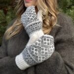Women's merino wool gloves HOARFROST