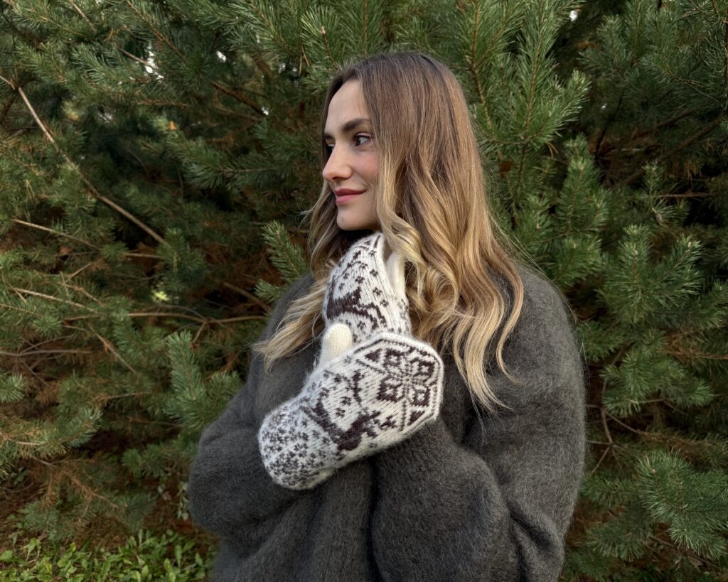 Women's merino wool gloves RUDOLF