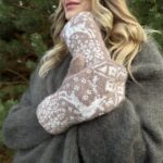 Women's merino wool gloves FAWN