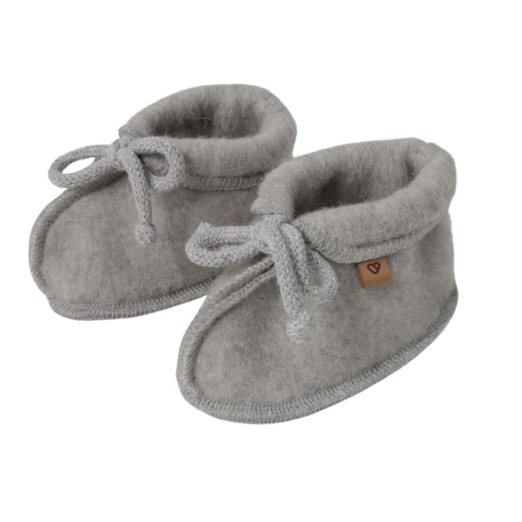 Zaffiro children's grey wool sheepskin boots