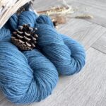 100% natural sheep wool yarn MEDIUM BLUE - 1kg