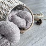 100% natural sheep wool yarn LIGHT GREY - 1kg