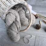 50% sheep 50% dog wool BROWN - 1kg