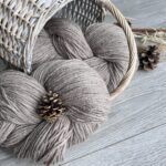 100% natural sheep wool yarn BROWN - 1kg