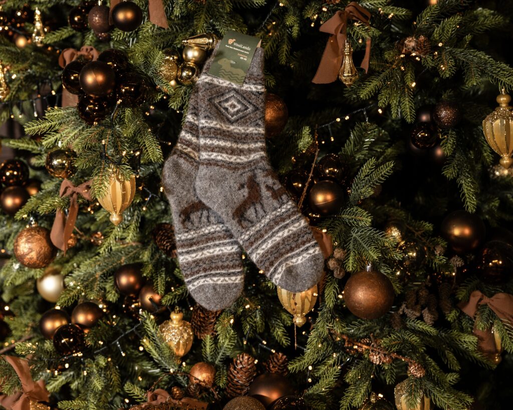 Natural merino wool socks DEER