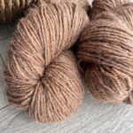 Natural alpaca wool yarn BROWN - 500g