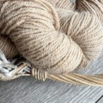 Natural alpaca wool yarn BEIGE - 500g