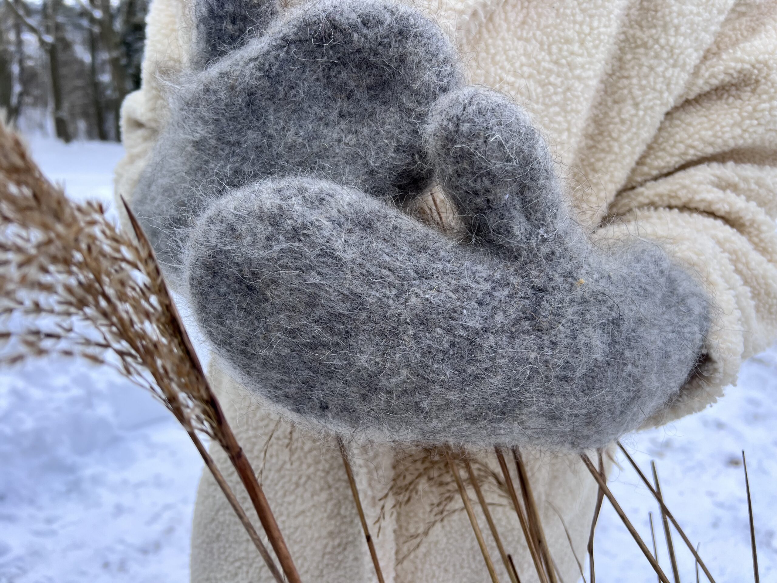 Dog wool mittens PILKOS