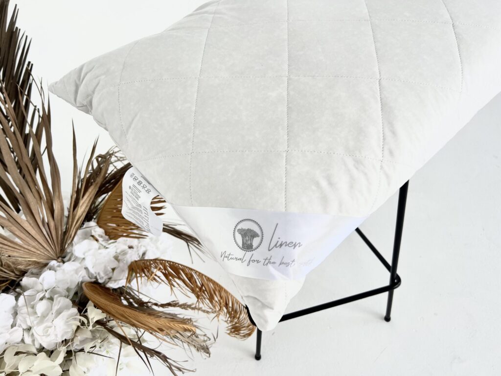 Luxury anti-allergenic linen fibre pillow