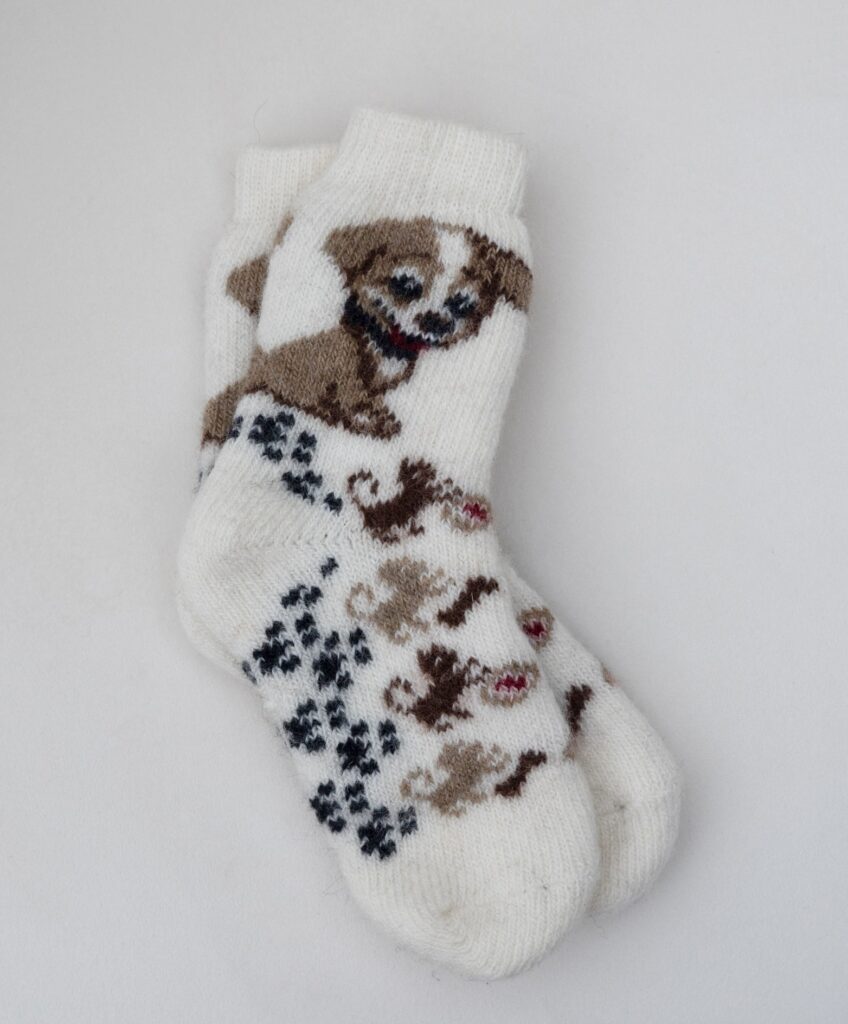 Children's merino wool socks PUPPY