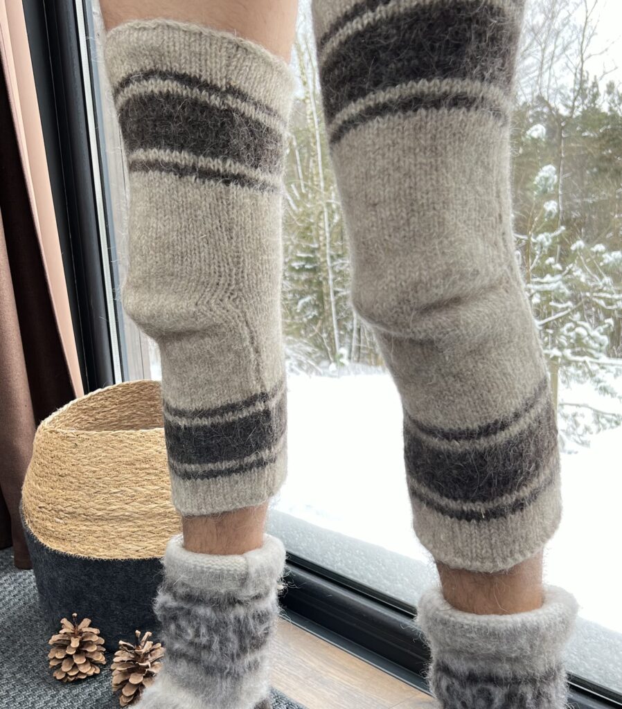 100% natural dog wool leggings