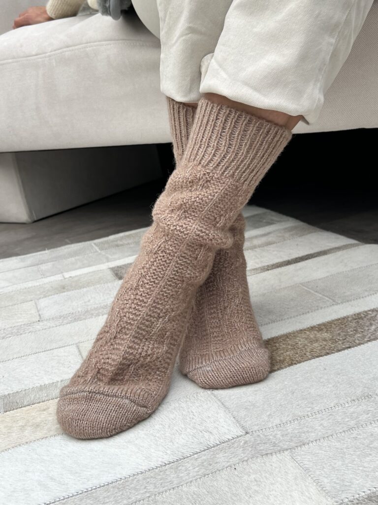 New Zealand sheep wool socks LATTE