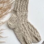 WoolLando natural sheep - dog wool socks HAND MADE