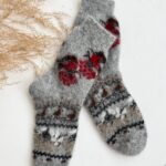 WoolLando merino wool socks SNOWDROP