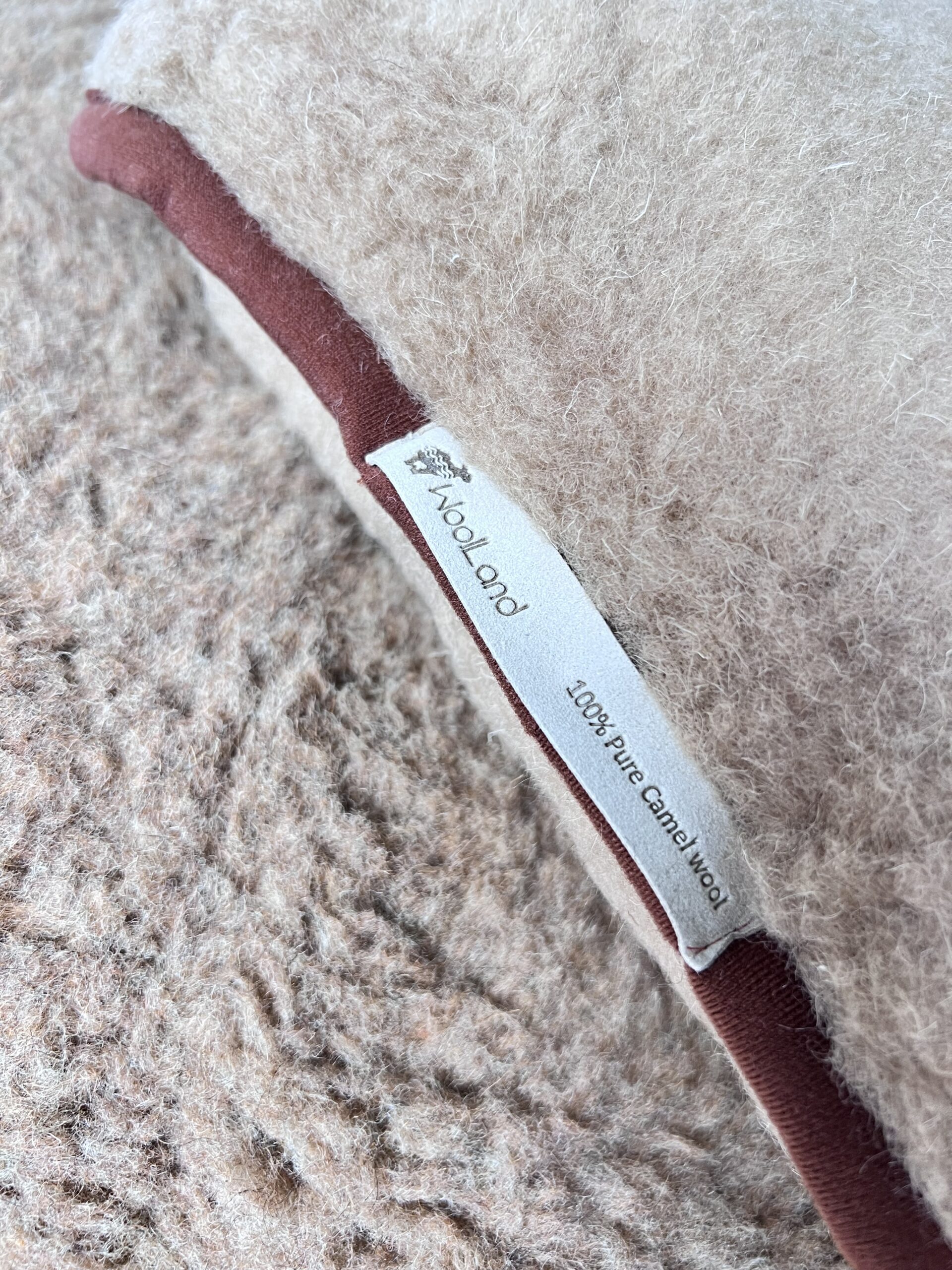 Natural camel wool pillow