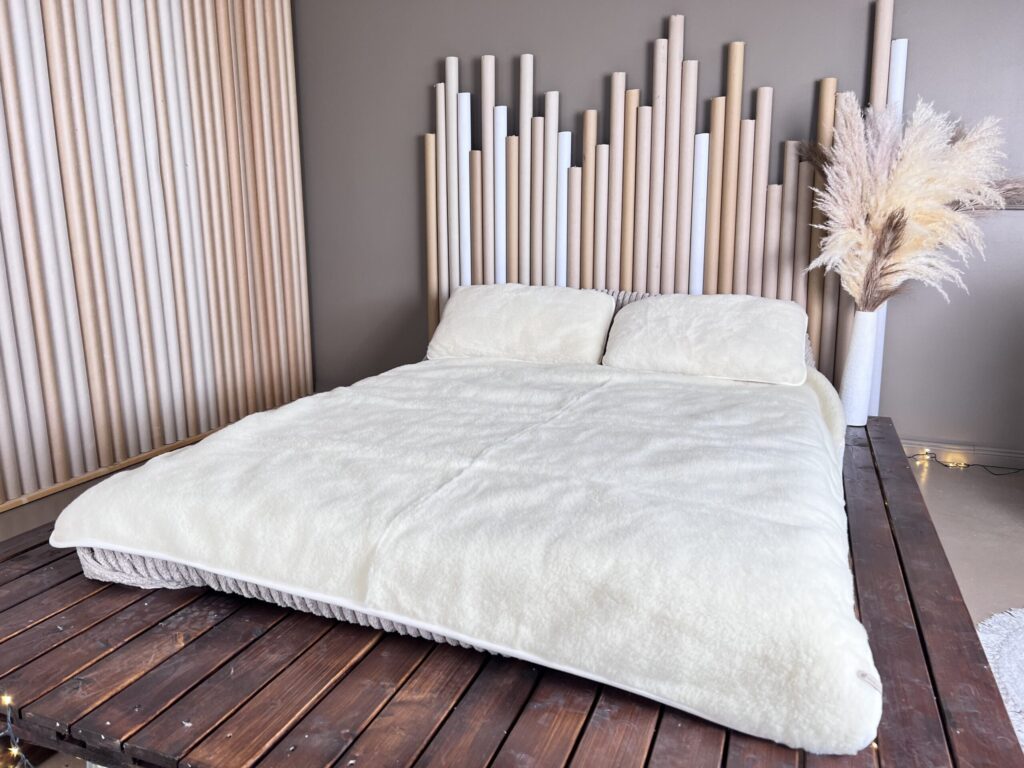 Woolland Natural 100% Merino wool warm blanket