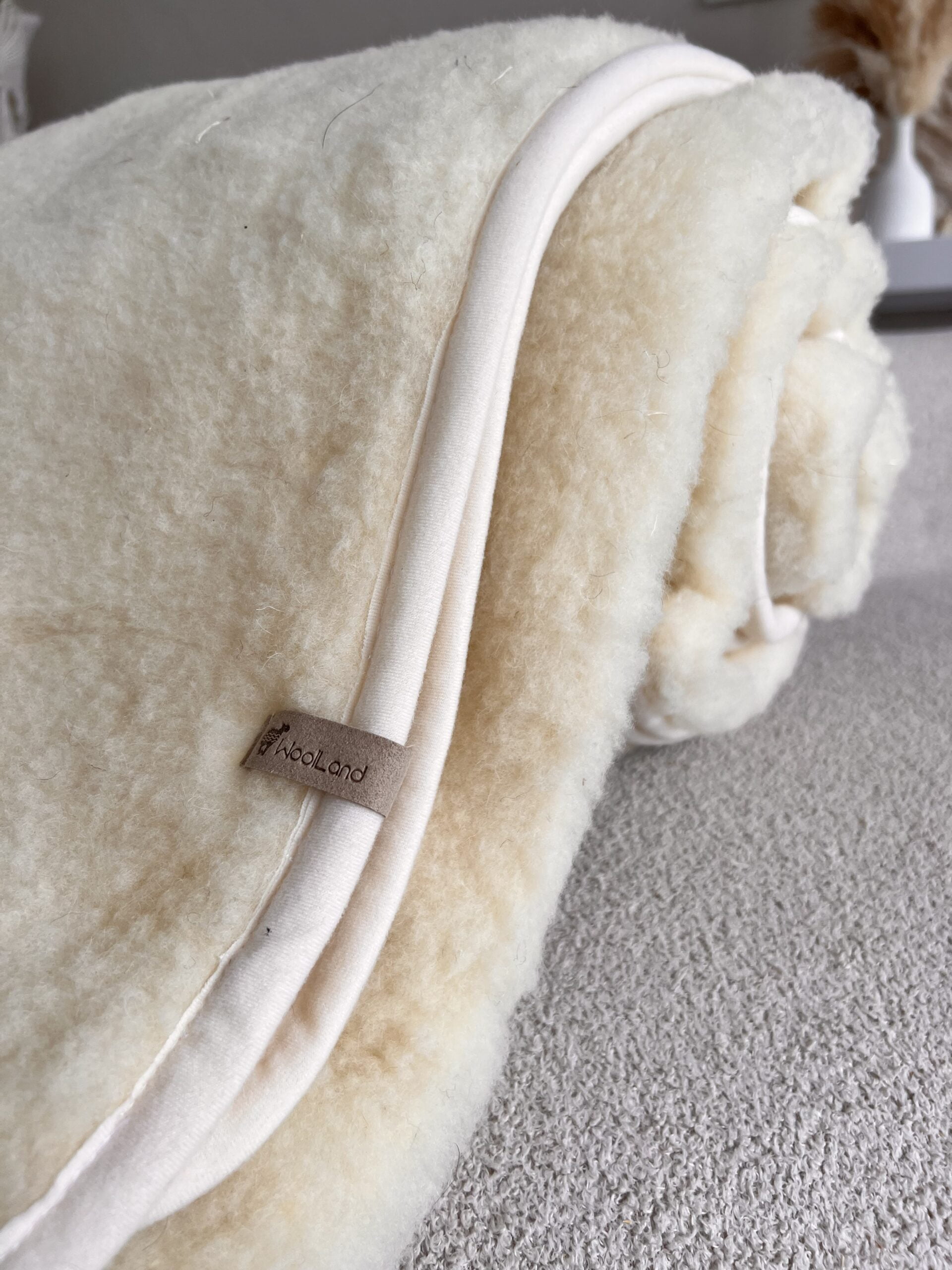 Woolland Natural 100% Merino wool lightweight blanket - plaid