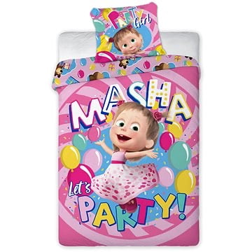 Children's MASHA PARTY cotton bedding set 140x200