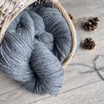 100% natural sheep wool yarn GREY - 1kg