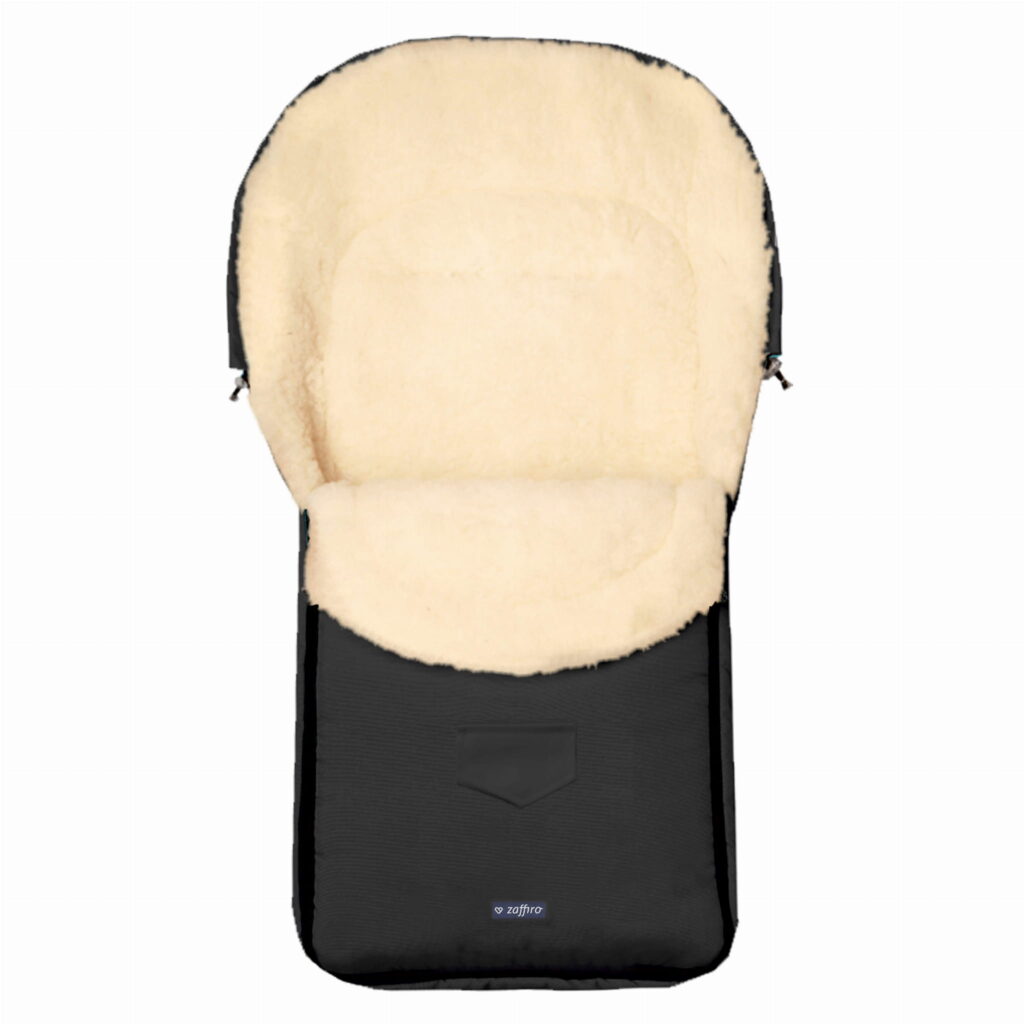 Zaffiro NORTH POLE natural wool envelope / sleeping bag for baby GRAPHITE