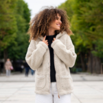 Zaffiro lambswool women's cream hooded jacket ZOYA