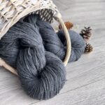 100% natural sheep wool yarn DARK GREY - 1kg