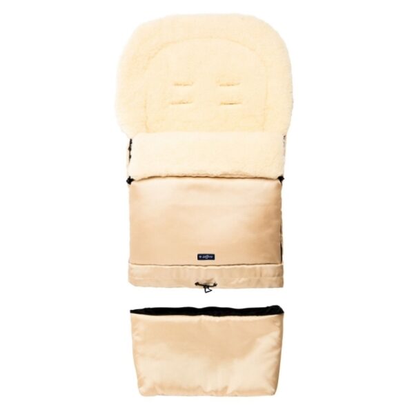 Zaffiro Sleep&Grow natural wool baby sleep sack / sleeping bag with extension