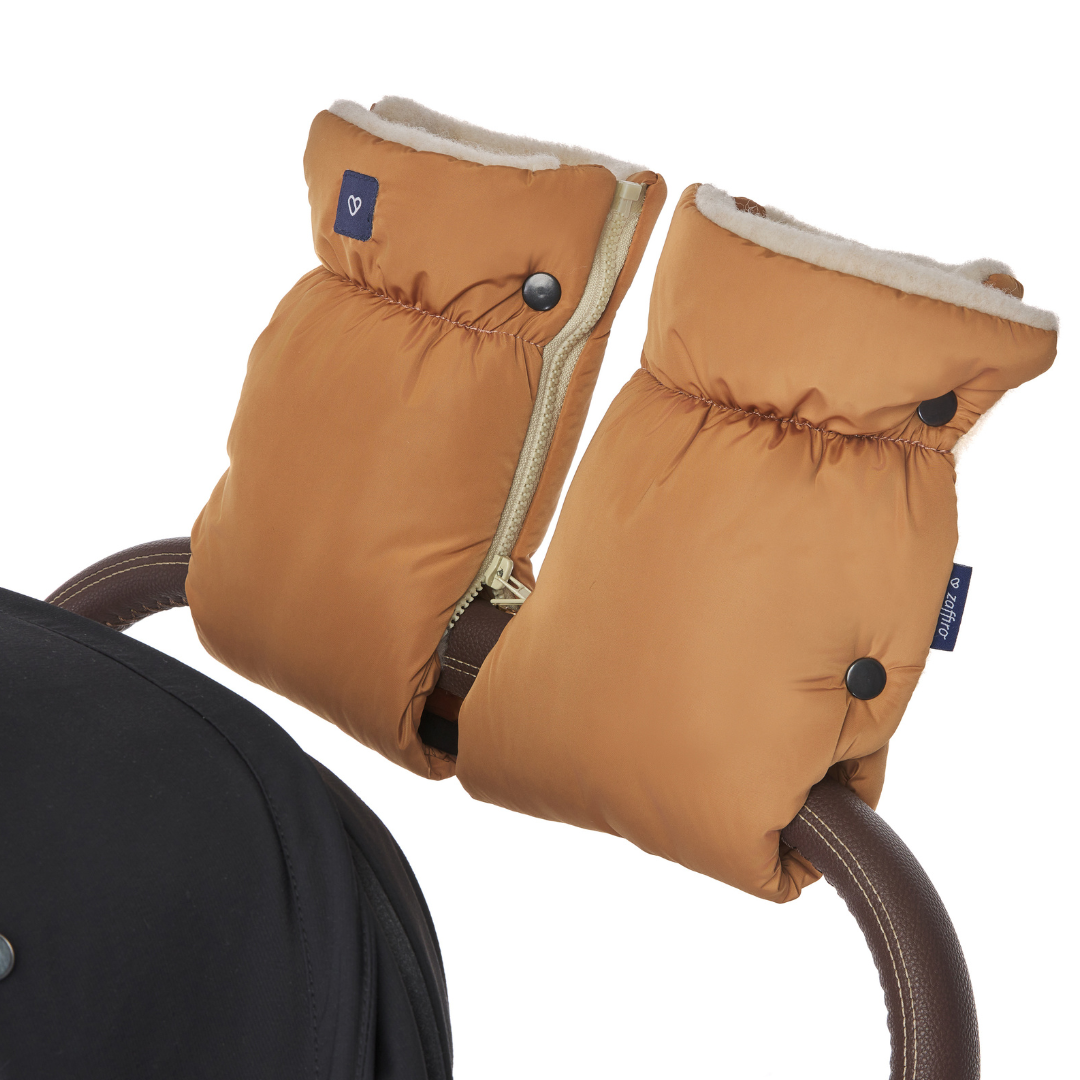 Zaffiro natural wool gloves for stroller GRAPHITE