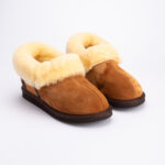 WoolLando women's suede fur leather brown boots